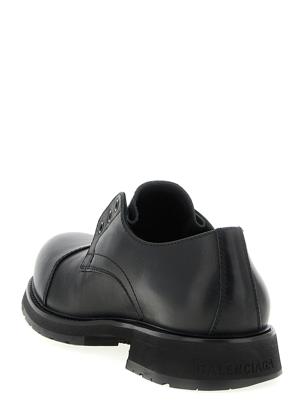 Balenciaga Black Bull Skin Slip-On Loafers Balenciaga