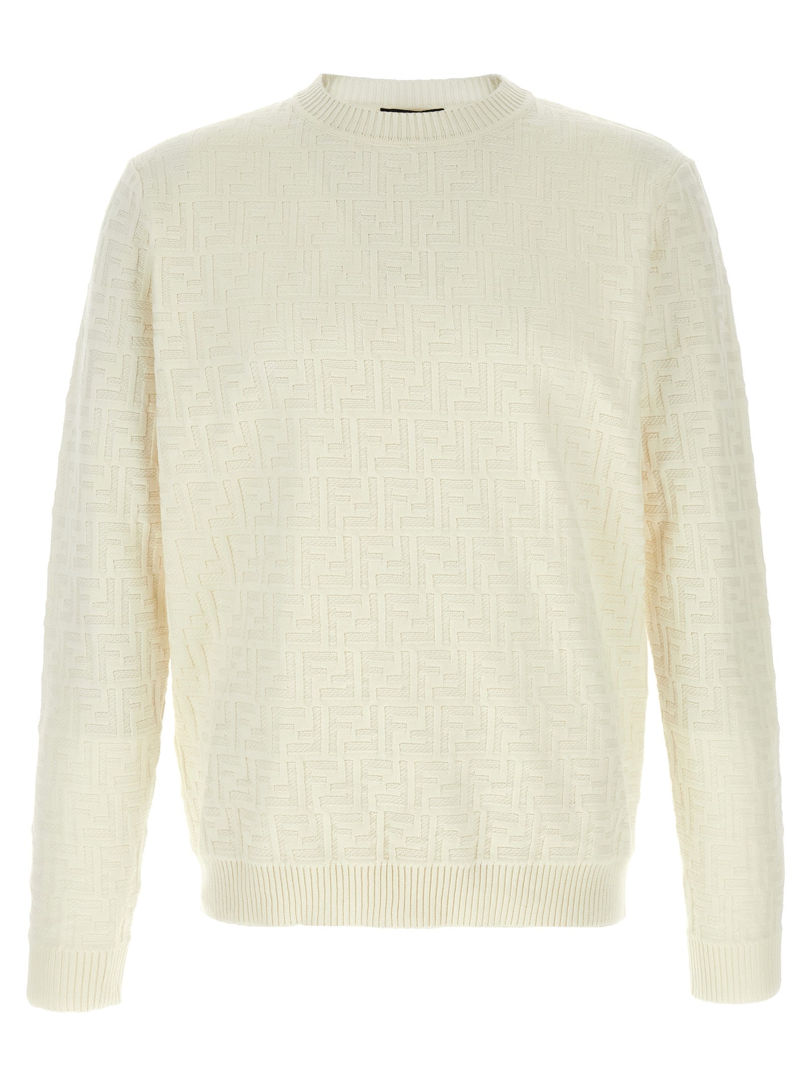 Fendi White Cotton Cardigan Fendi