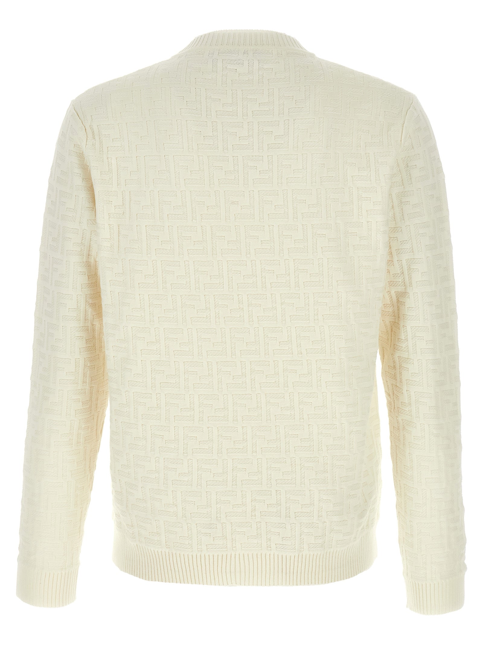 Fendi White Cotton Cardigan Fendi