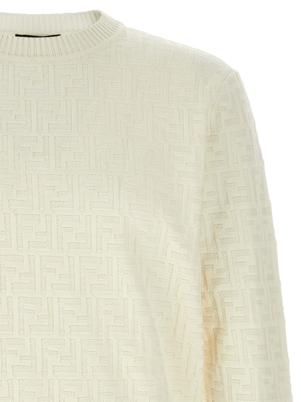 Fendi White Cotton Cardigan Fendi