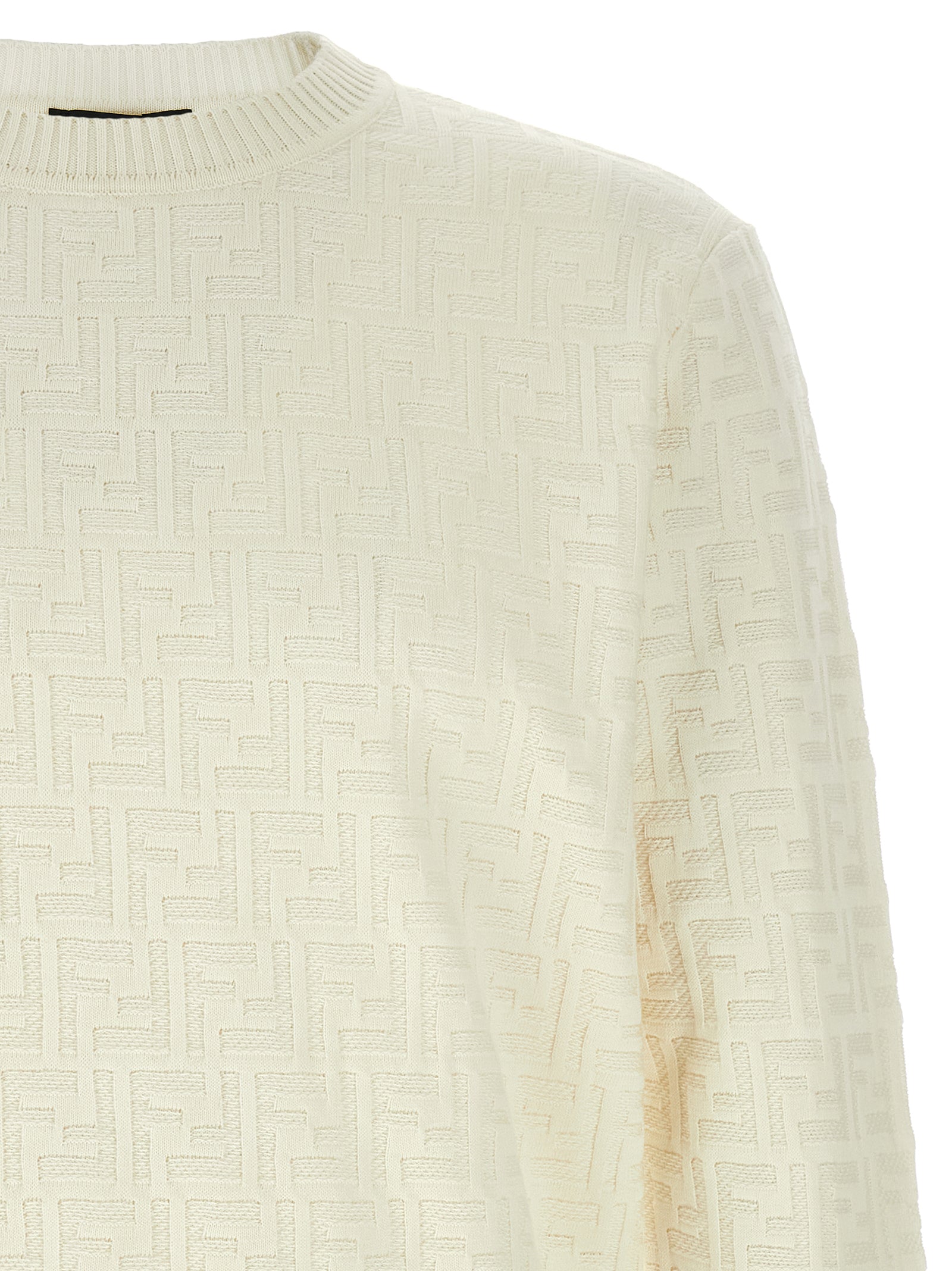 Fendi White Cotton Cardigan Fendi