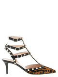Valentino Garavani Multicolor Calfskin Mid Heel Pumps Valentino Garavani