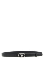 Valentino Garavani Black Calfskin Regular Belt Valentino Garavani