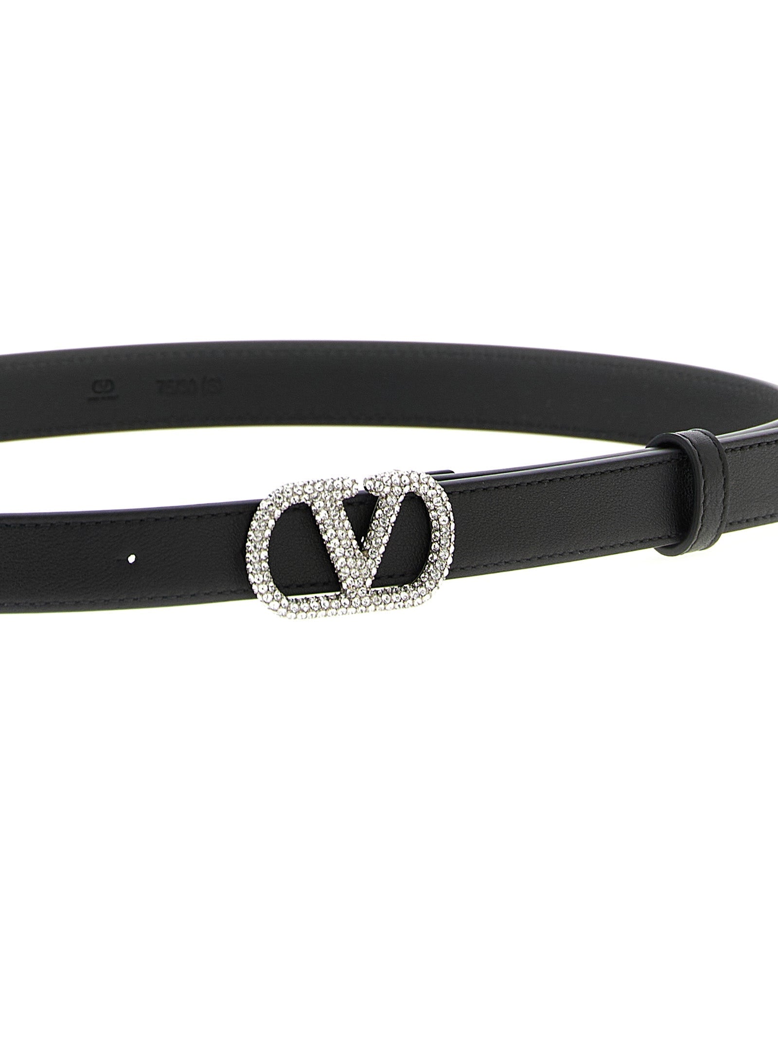 Valentino Garavani Black Calfskin Regular Belt Valentino Garavani