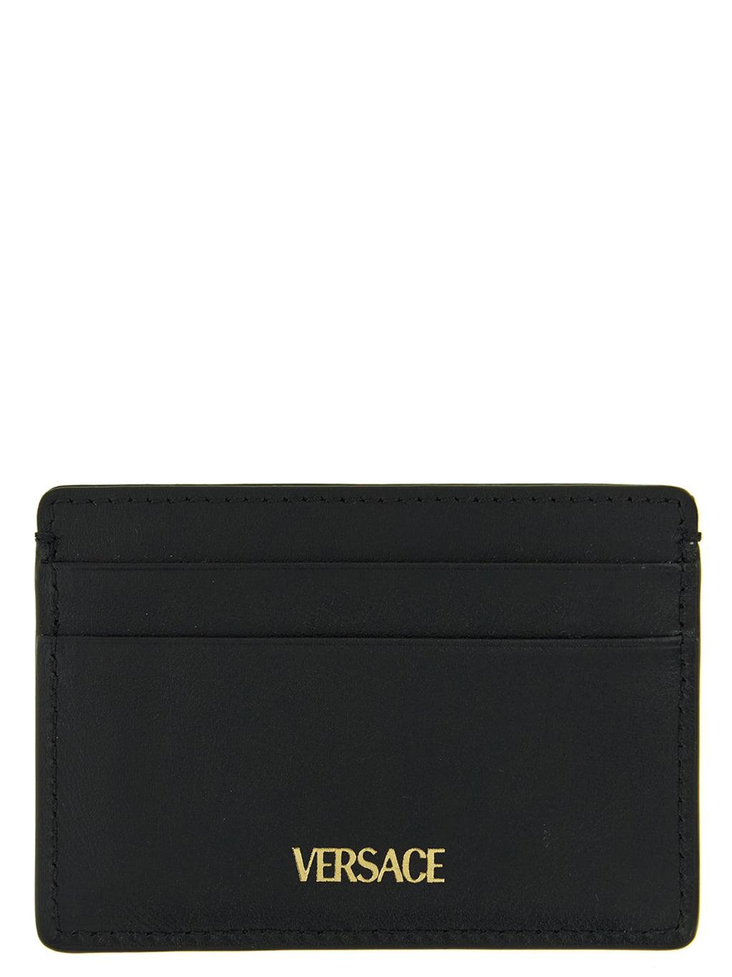 Versace Black Calfskin Cardholder Versace