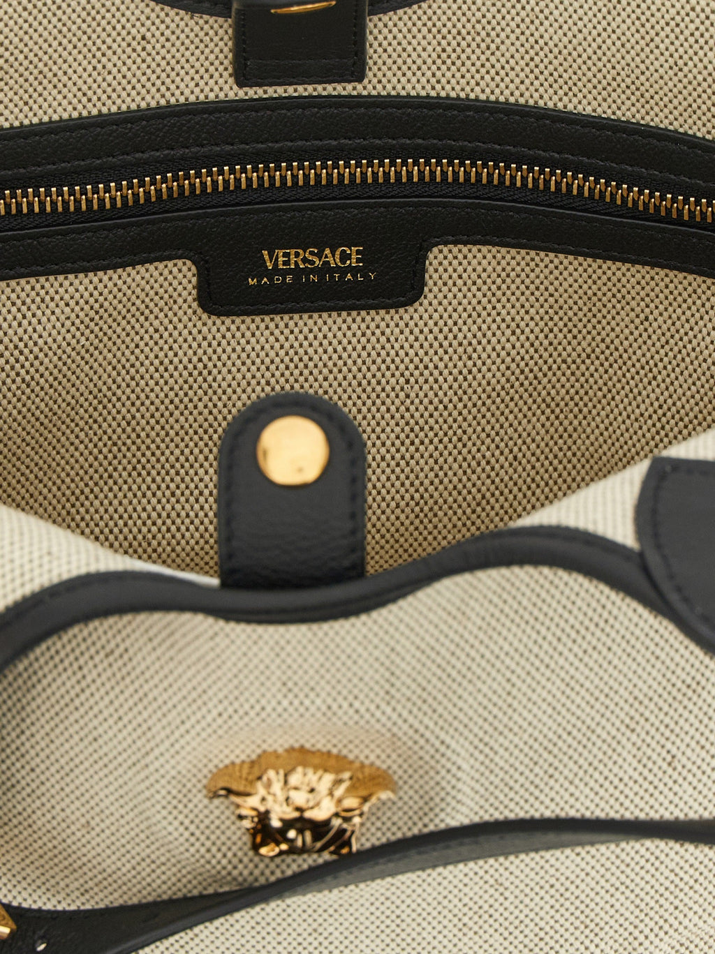 Versace Beige Cotton Tote Bag Versace