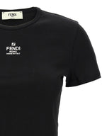 Fendi Black Cotton T-Shirt Fendi