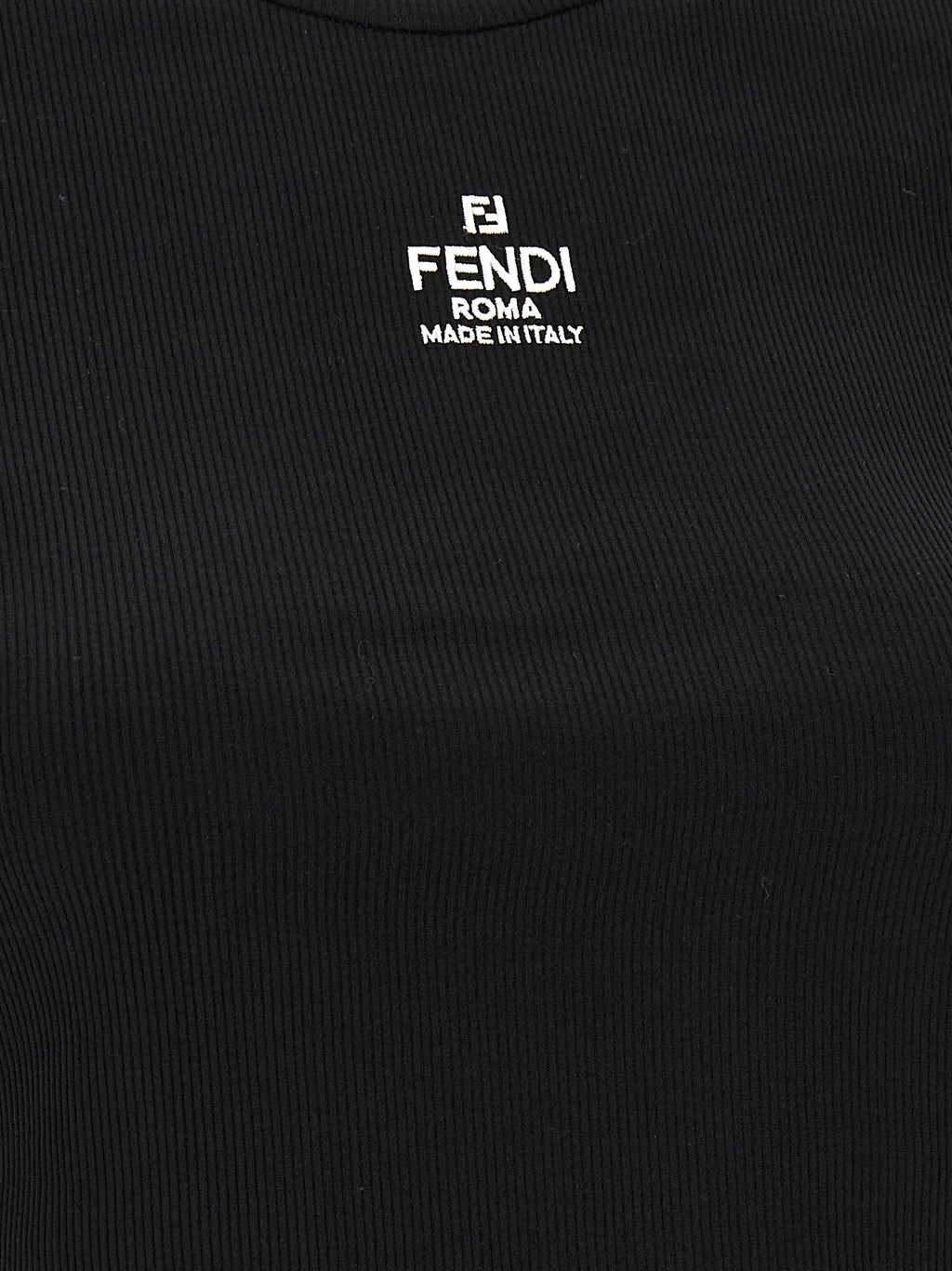 Fendi Black Cotton T-Shirt Fendi