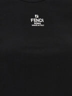 Fendi Black Cotton T-Shirt Fendi