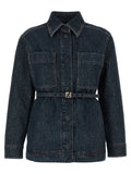 Fendi Blue Cotton Denim Jacket Fendi