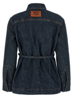 Fendi Blue Cotton Denim Jacket Fendi