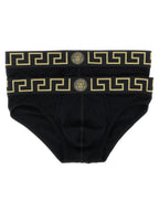 Versace Black Cotton Briefs Versace