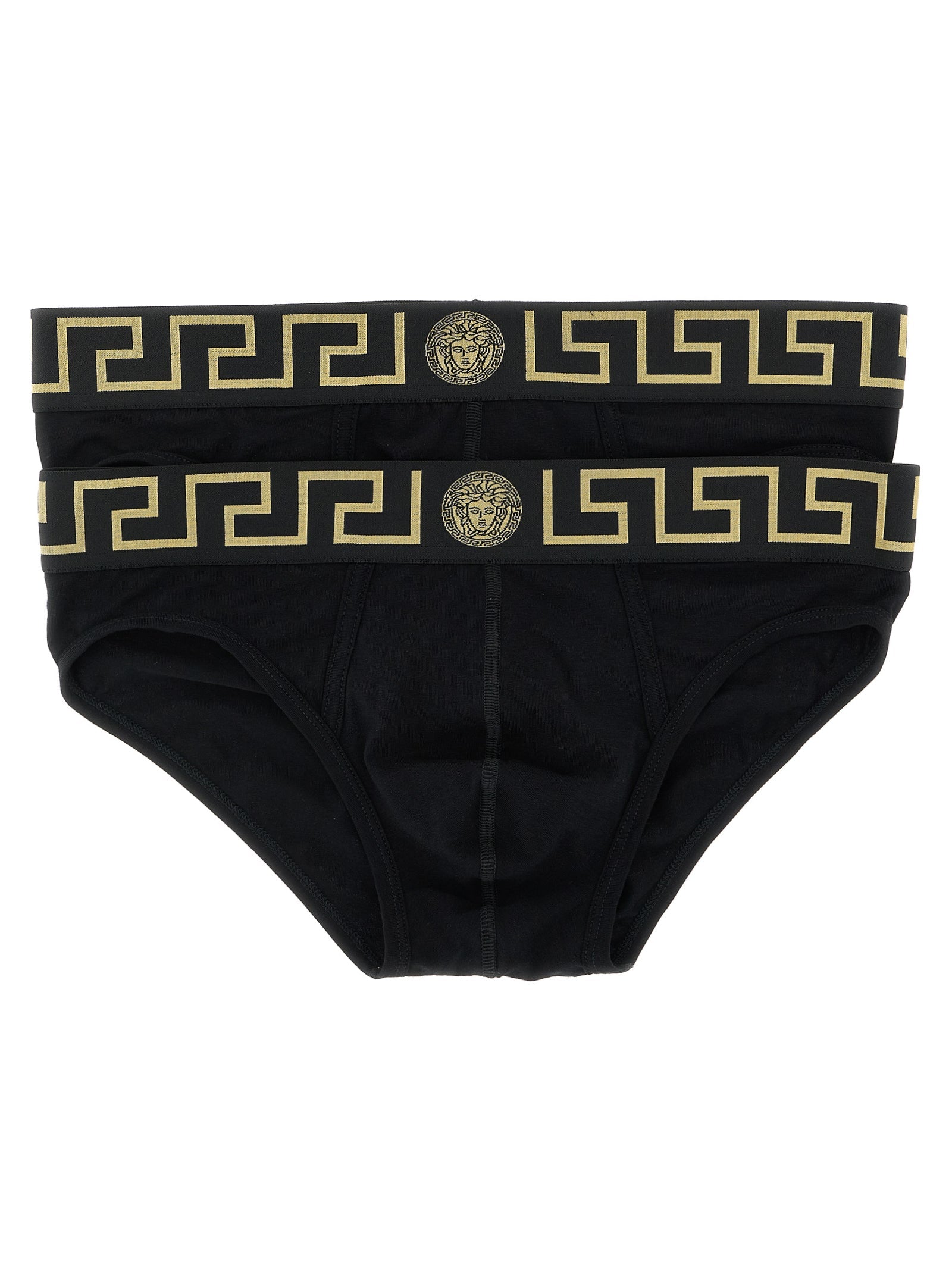 Versace Black Cotton Briefs Versace