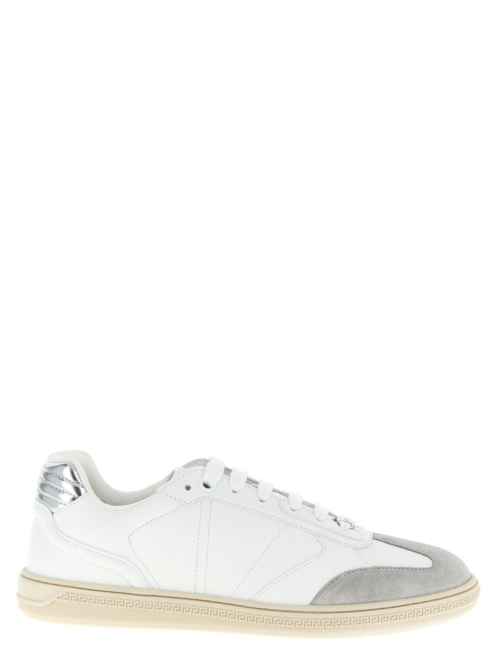 Versace White Calfskin Low Top Sneakers Versace