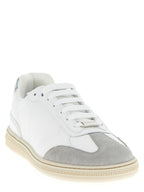 Versace White Calfskin Low Top Sneakers Versace