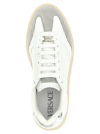Versace White Calfskin Low Top Sneakers Versace
