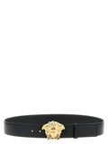 Versace Black Calfskin Regular Belt Versace