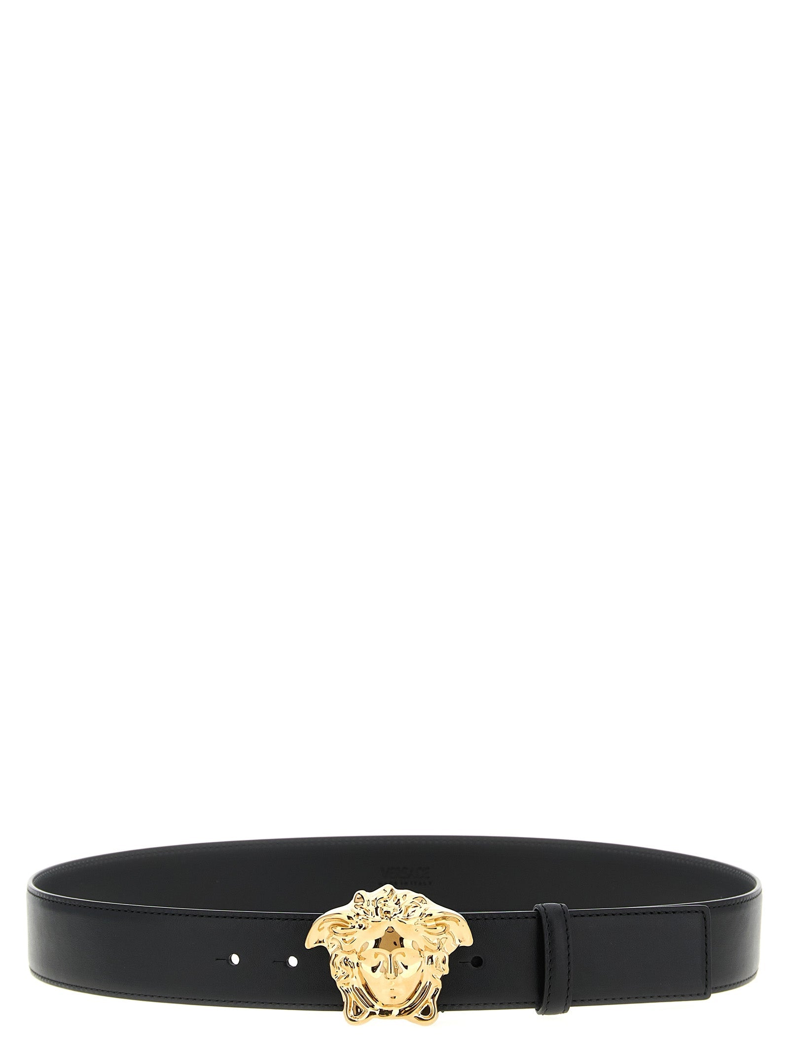 Versace Black Calfskin Regular Belt Versace