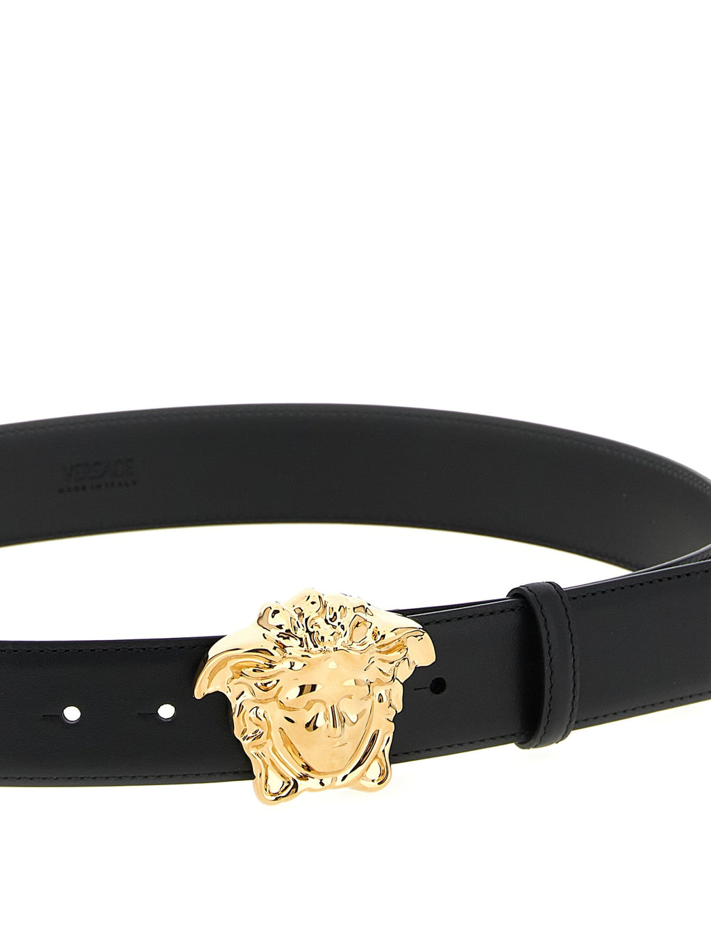 Versace Black Calfskin Regular Belt Versace