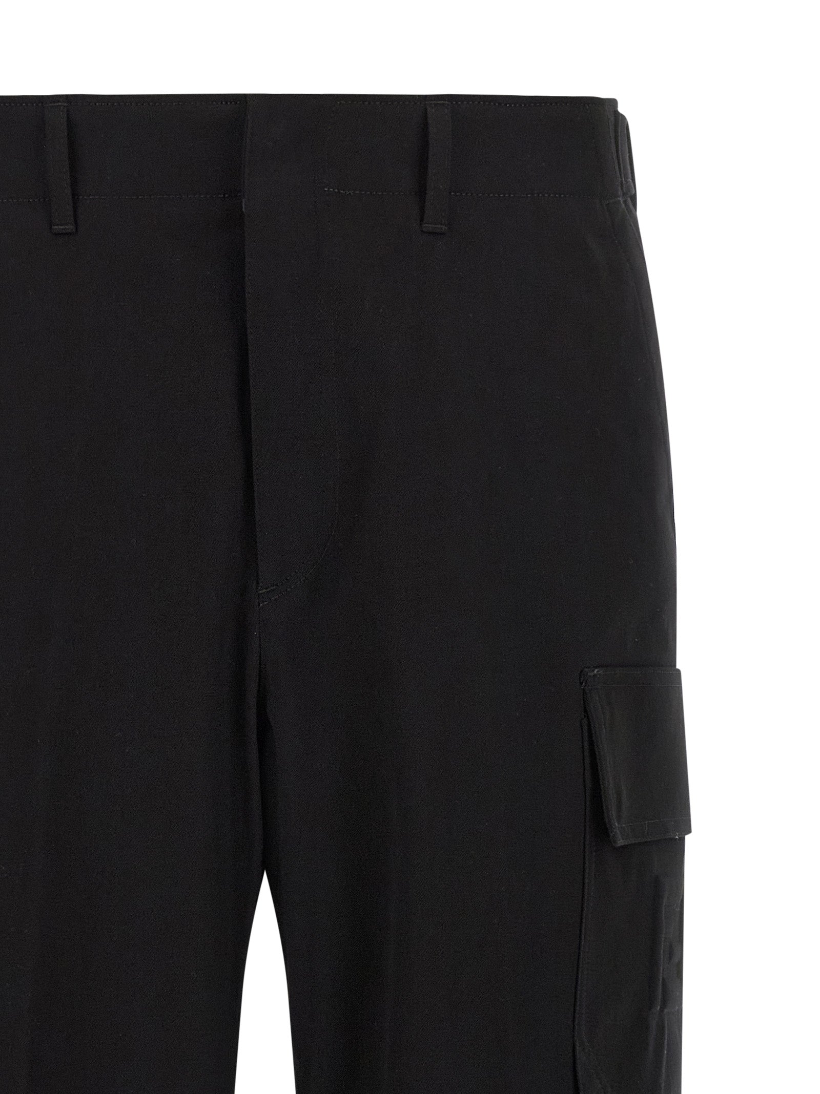 Fendi Black Cotton Cargo Pants Fendi