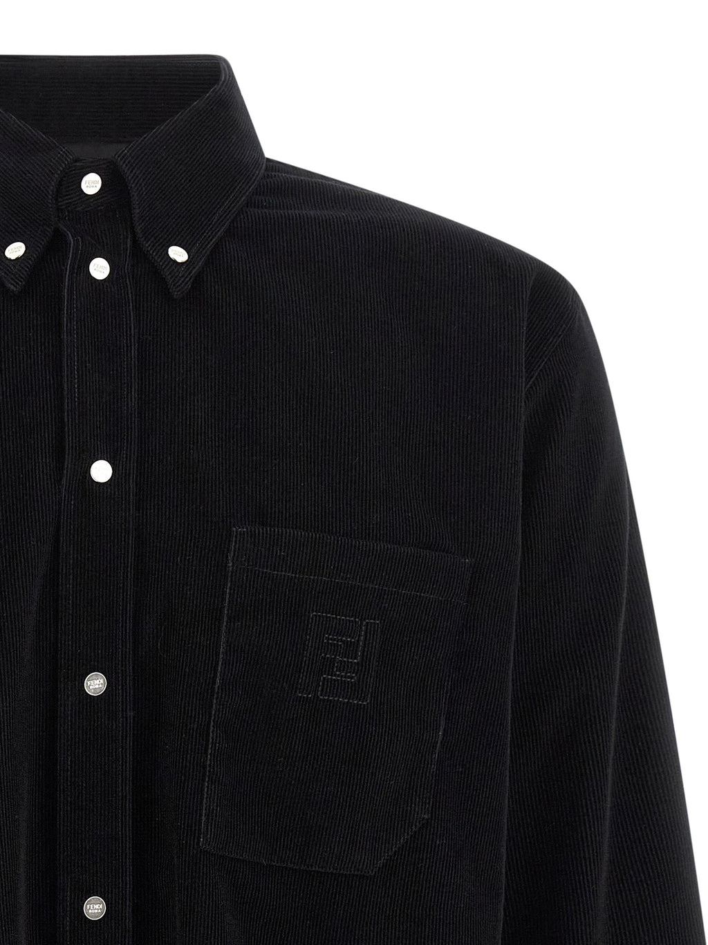 Fendi Black Cotton Blouse Fendi