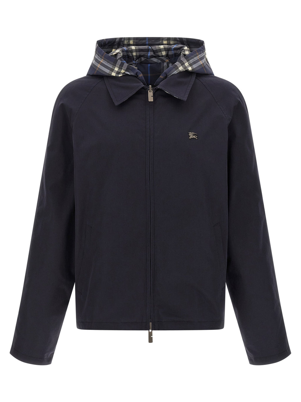 Burberry Blue Cotton Full-Length Jacket Burberry