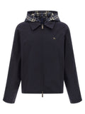 Burberry Blue Cotton Full-Length Jacket Burberry