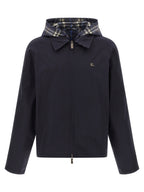 Burberry Blue Cotton Full-Length Jacket Burberry
