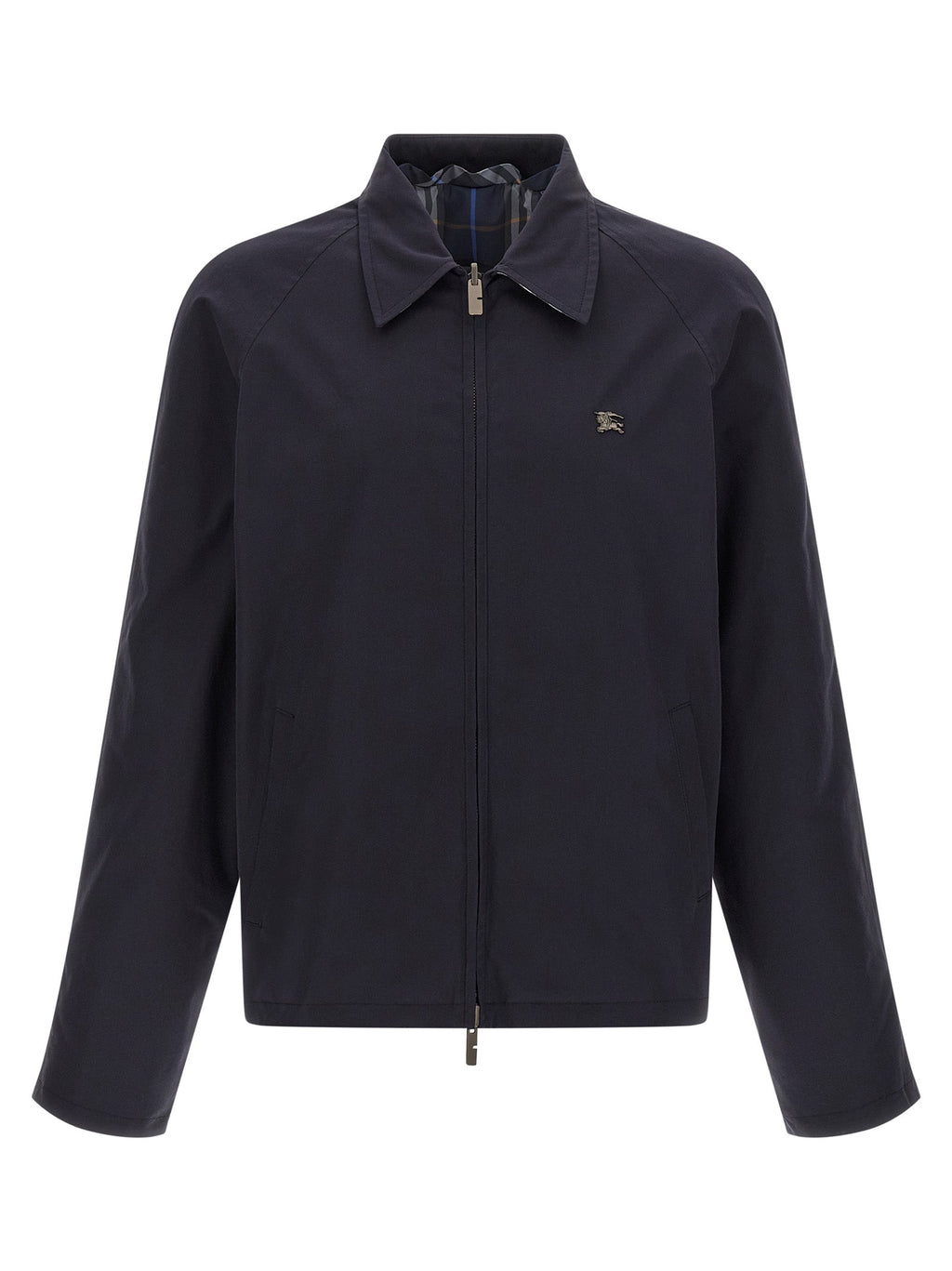 Burberry Blue Cotton Full-Length Jacket Burberry