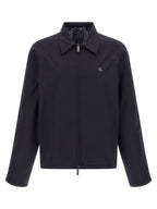 Burberry Blue Cotton Full-Length Jacket Burberry