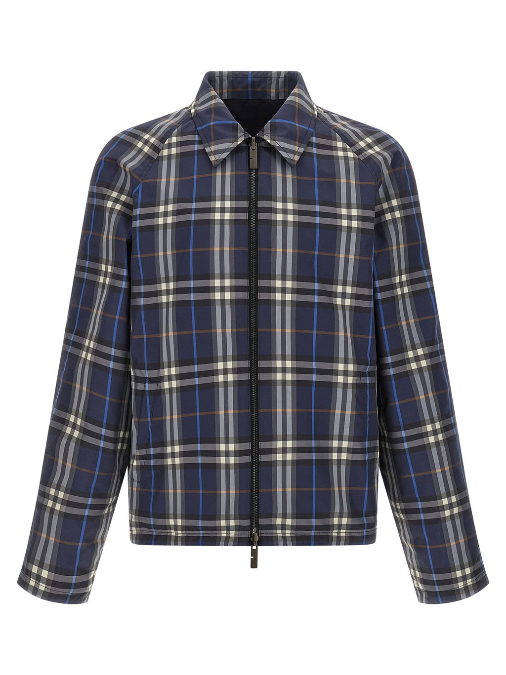 Burberry Blue Cotton Full-Length Jacket Burberry