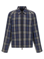 Burberry Blue Cotton Full-Length Jacket Burberry
