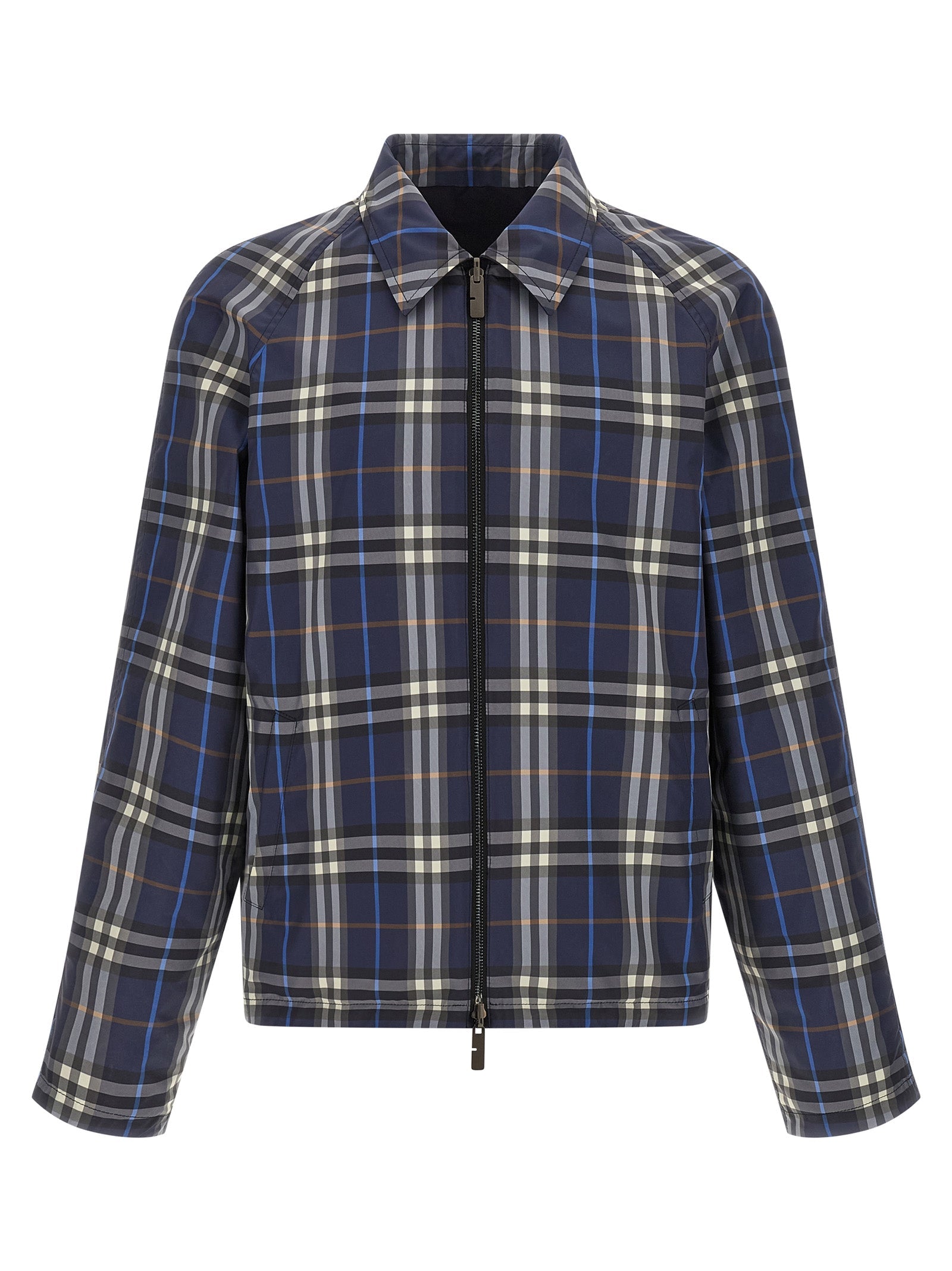 Burberry Blue Cotton Full-Length Jacket Burberry