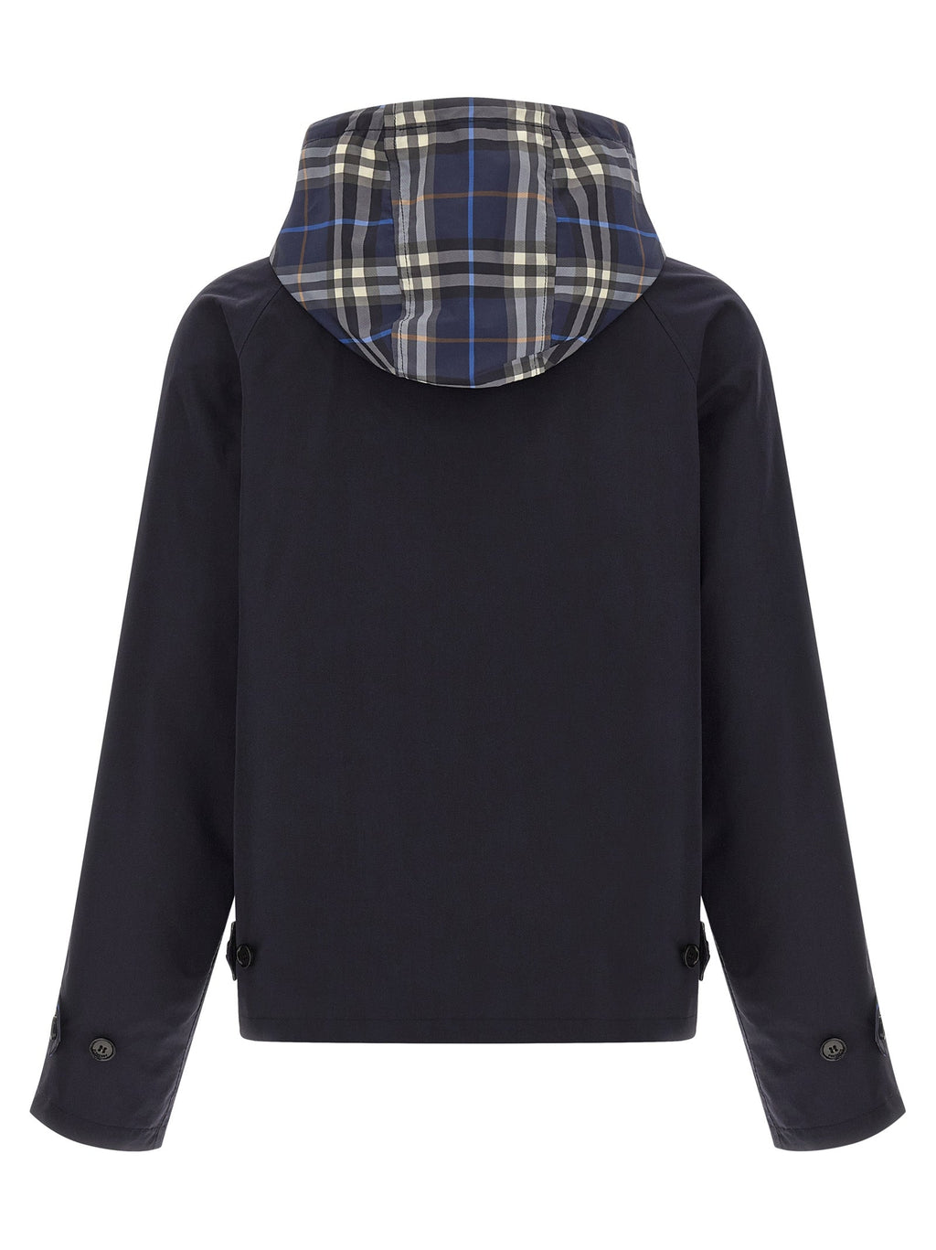 Burberry Blue Cotton Full-Length Jacket Burberry