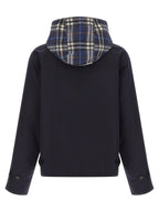 Burberry Blue Cotton Full-Length Jacket Burberry