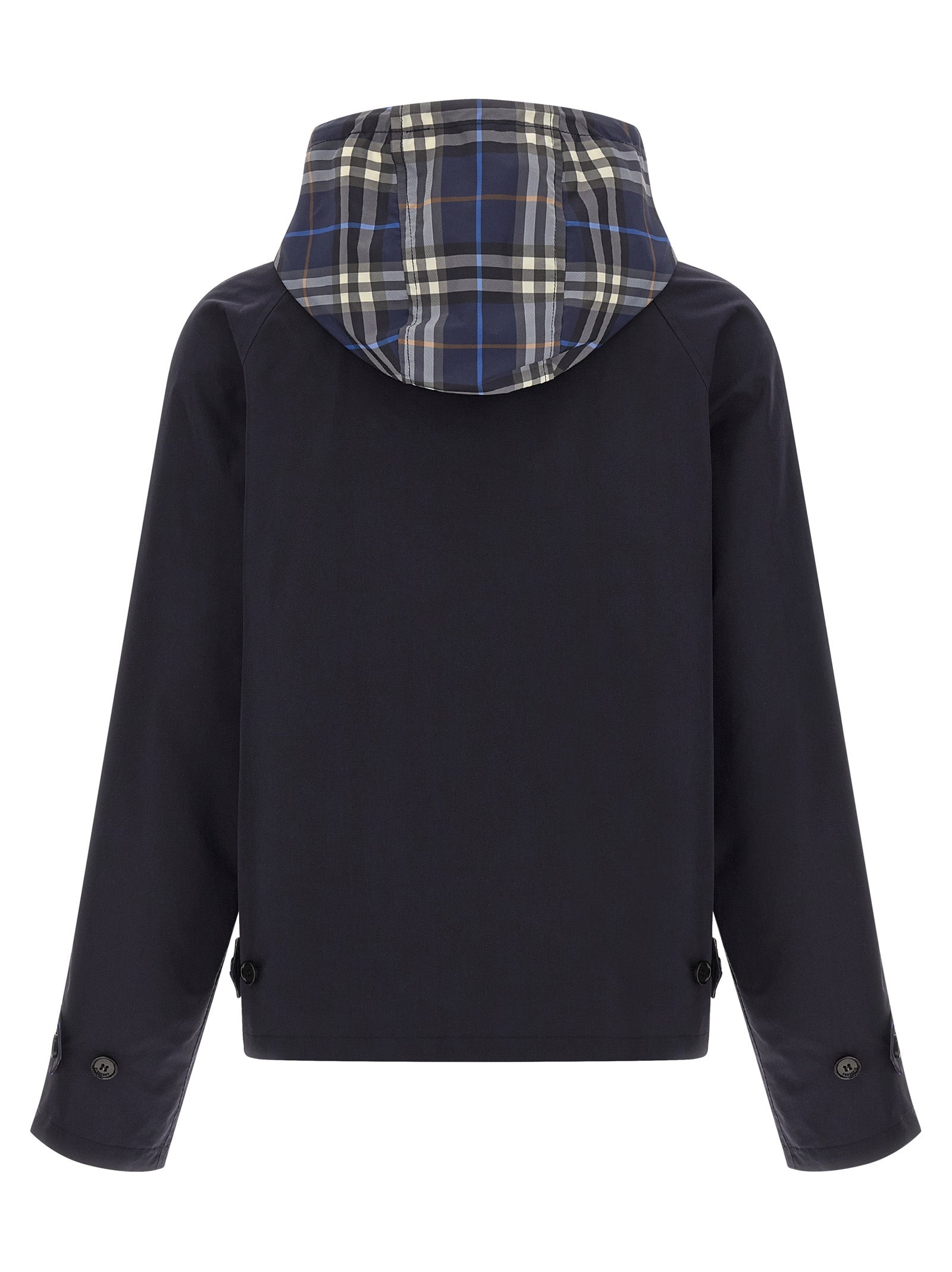 Burberry Blue Cotton Full-Length Jacket Burberry