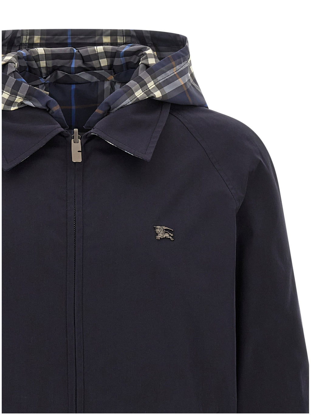 Burberry Blue Cotton Full-Length Jacket Burberry