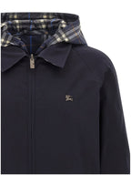 Burberry Blue Cotton Full-Length Jacket Burberry