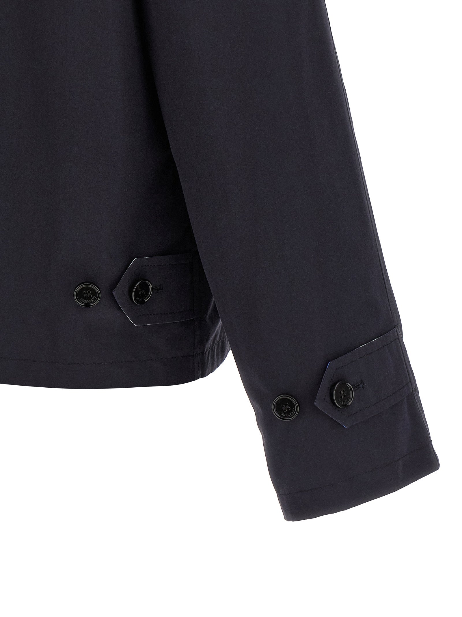 Burberry Blue Cotton Full-Length Jacket Burberry