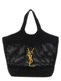 Saint Laurent Black Raffia Tote Bag Saint Laurent