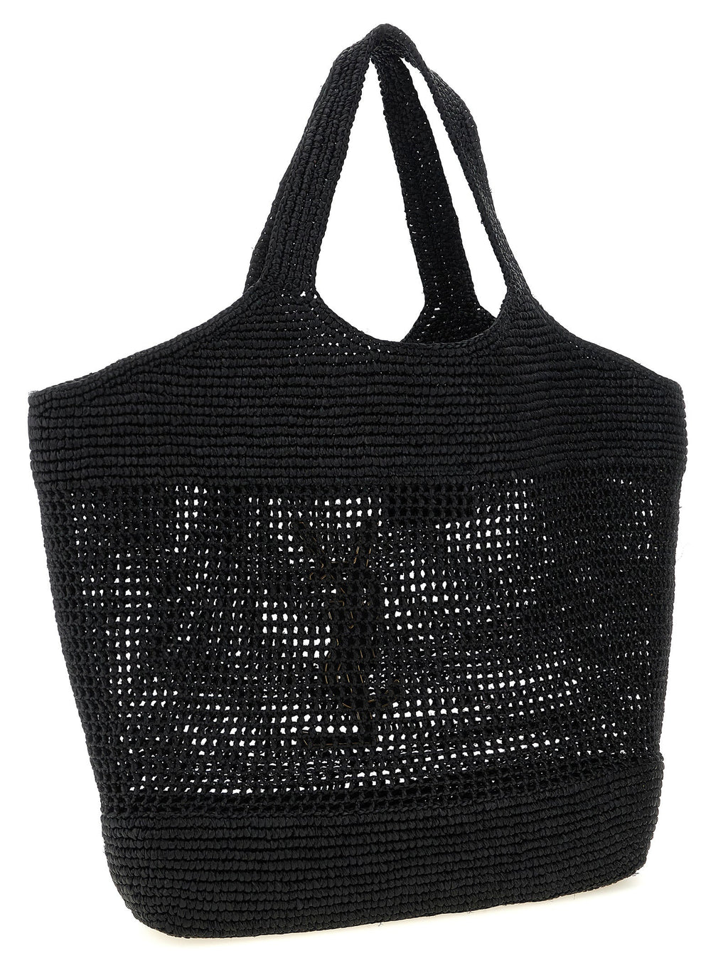 Saint Laurent Black Raffia Tote Bag Saint Laurent