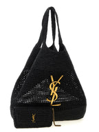 Saint Laurent Black Raffia Tote Bag Saint Laurent