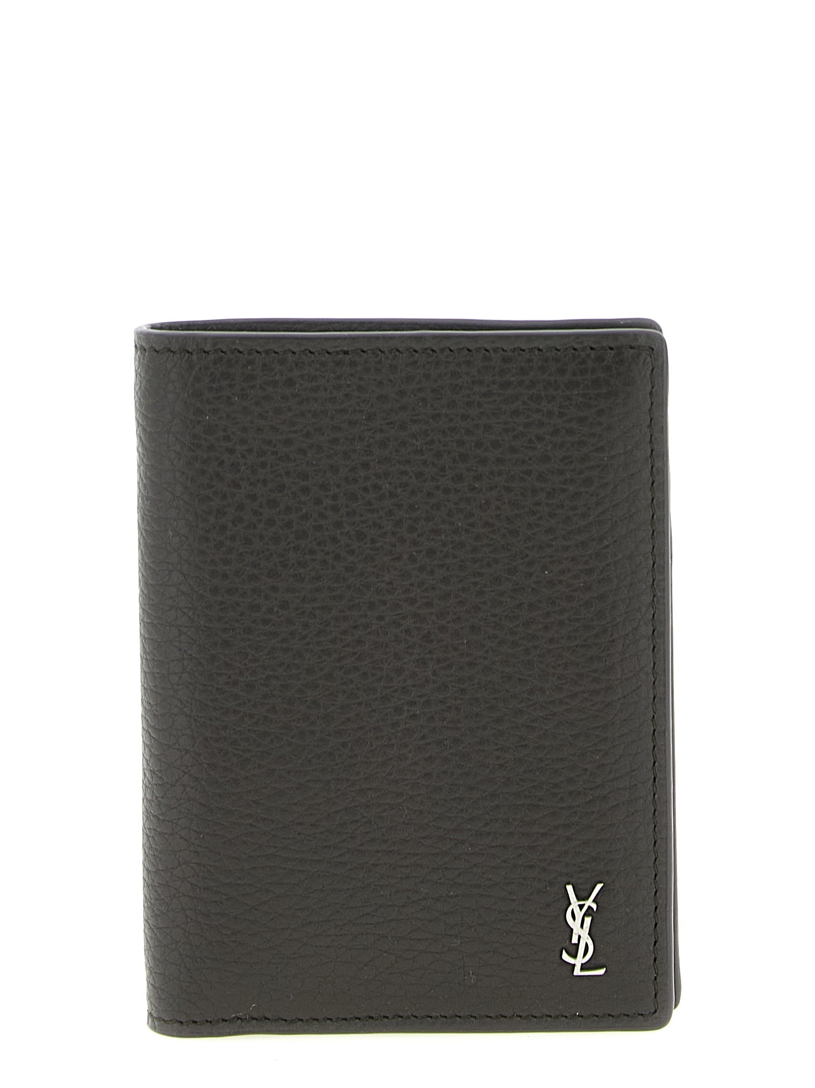 Saint Laurent Brown Calfskin Leather Wallet Saint Laurent