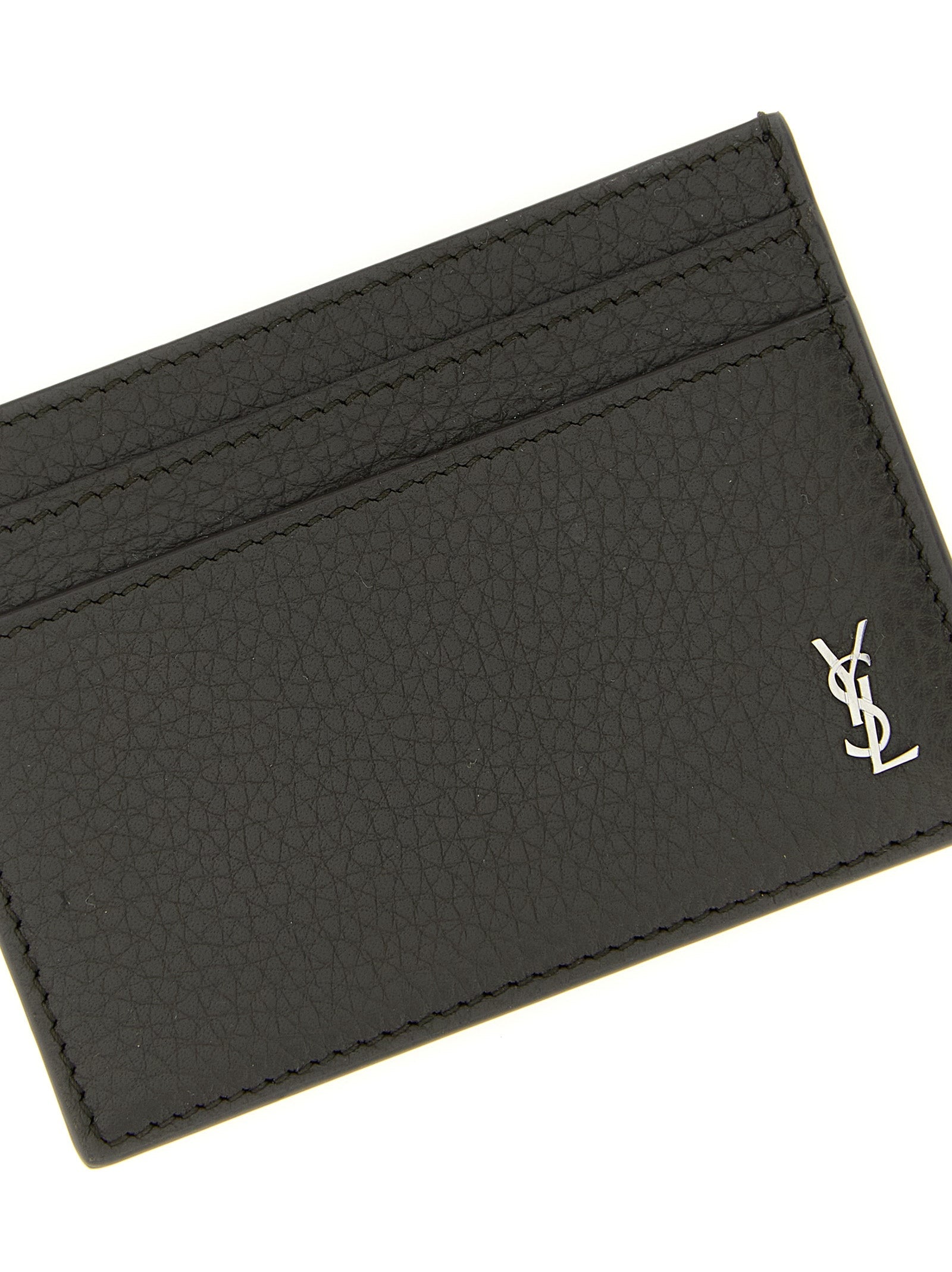 Saint Laurent Brown Calfskin Cardholder Saint Laurent