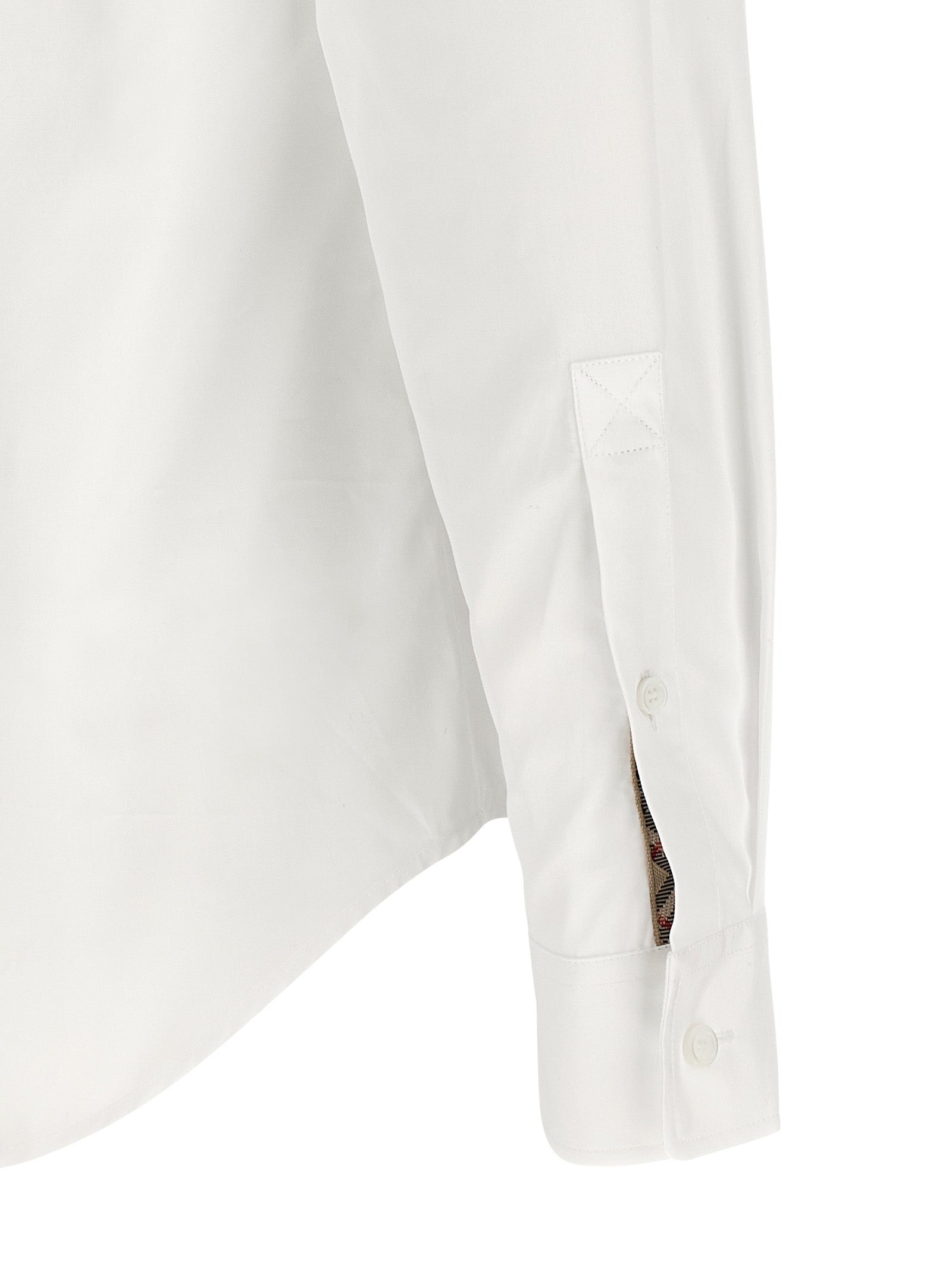 Burberry White Cotton Blouse Burberry