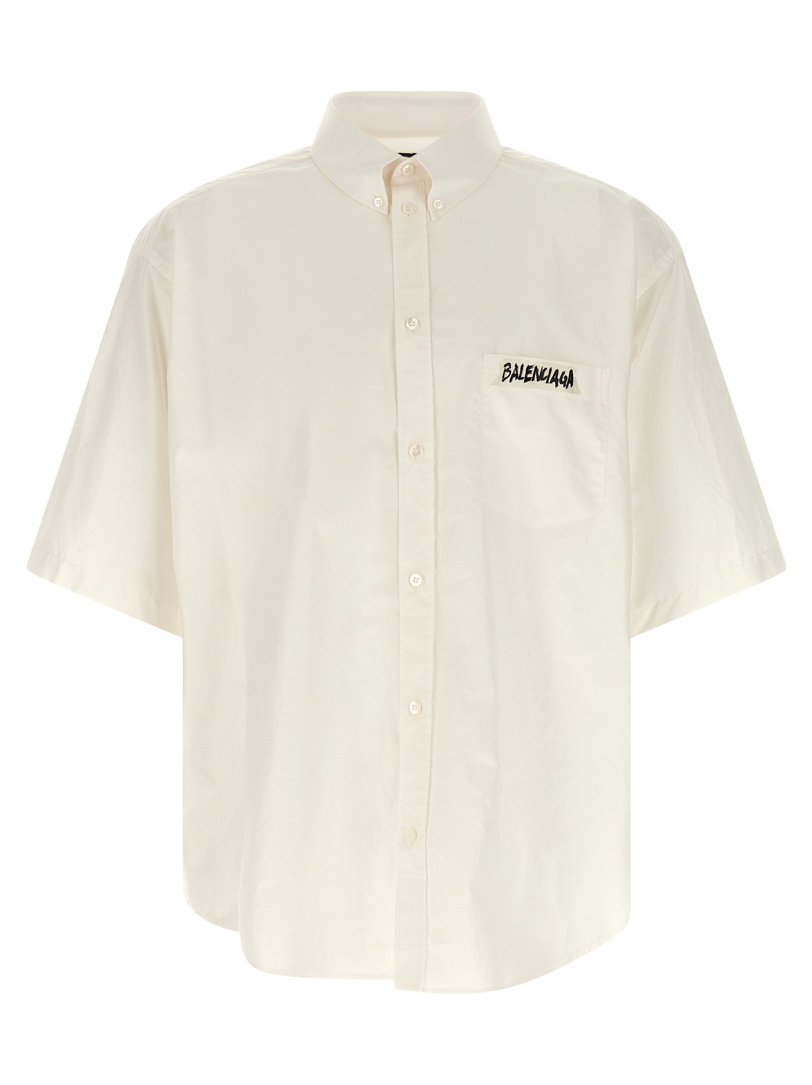 Balenciaga White Cotton Blouse Balenciaga