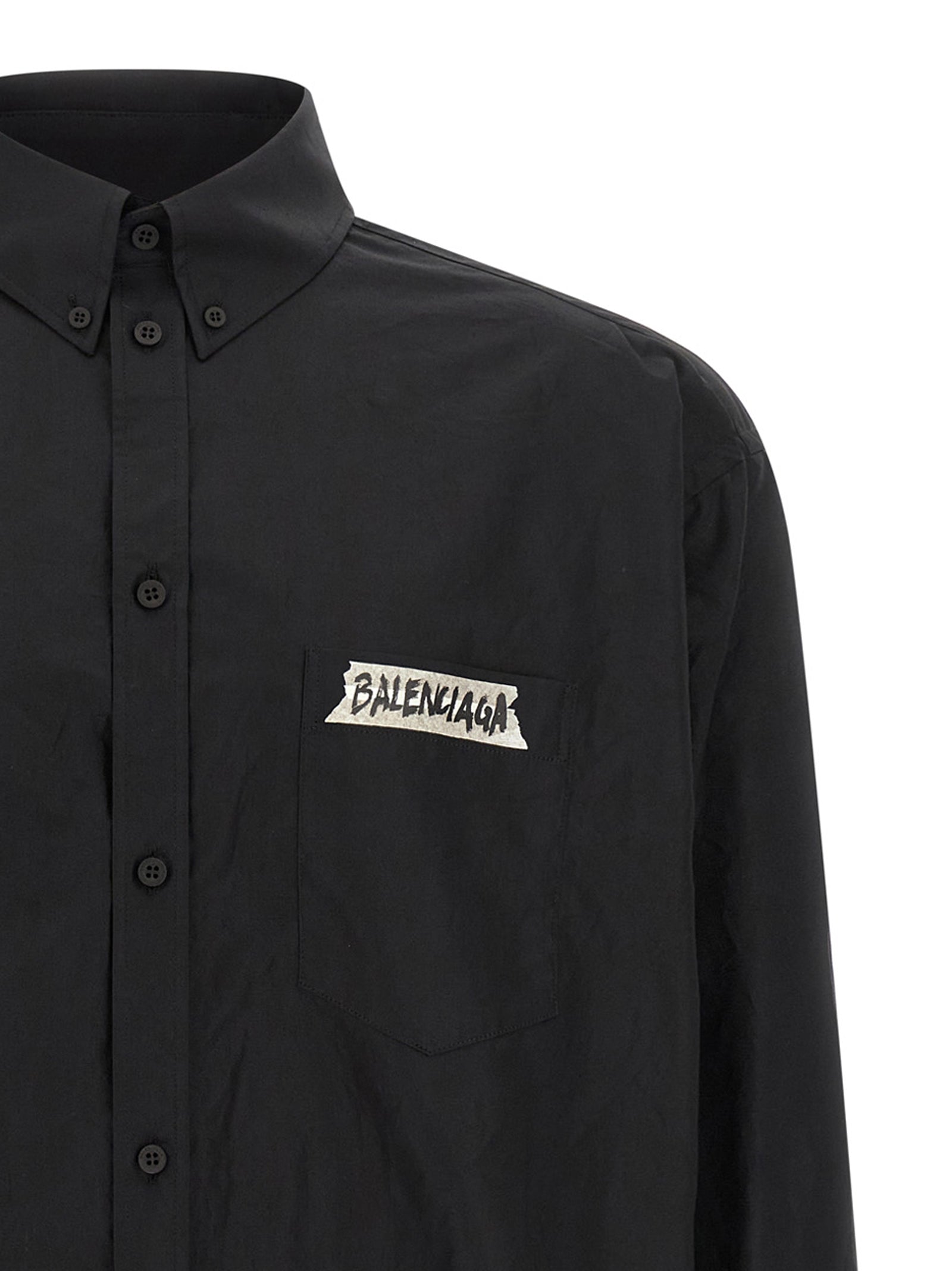 Balenciaga Black Cotton Blouse Balenciaga