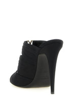 Saint Laurent Black Viscose Stiletto Heel Sandals Saint Laurent