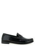 Saint Laurent Black Calfskin Slip-On Loafers Saint Laurent