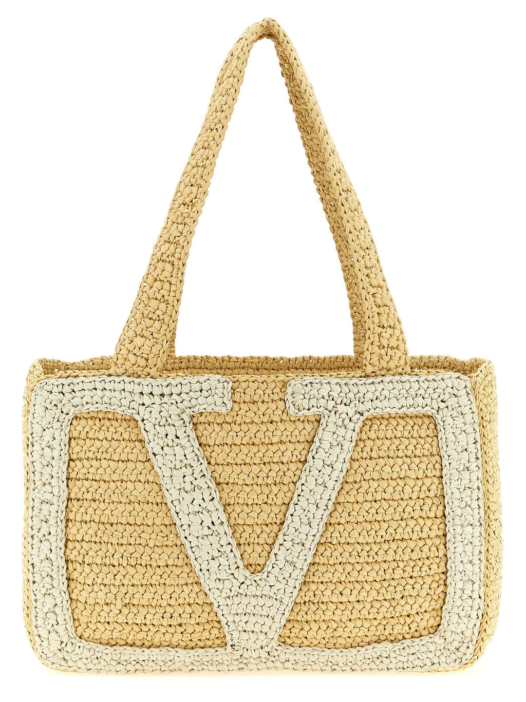 Valentino Garavani White Viscose Tote Bag Valentino Garavani
